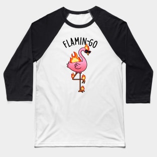 Flamin-go Funny Flamingo Pun Baseball T-Shirt